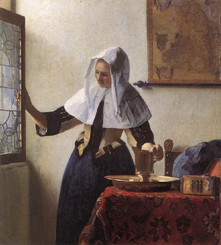 VERMEER VAN DELFT, Jan Young Woman with a Water Jug wer oil painting picture